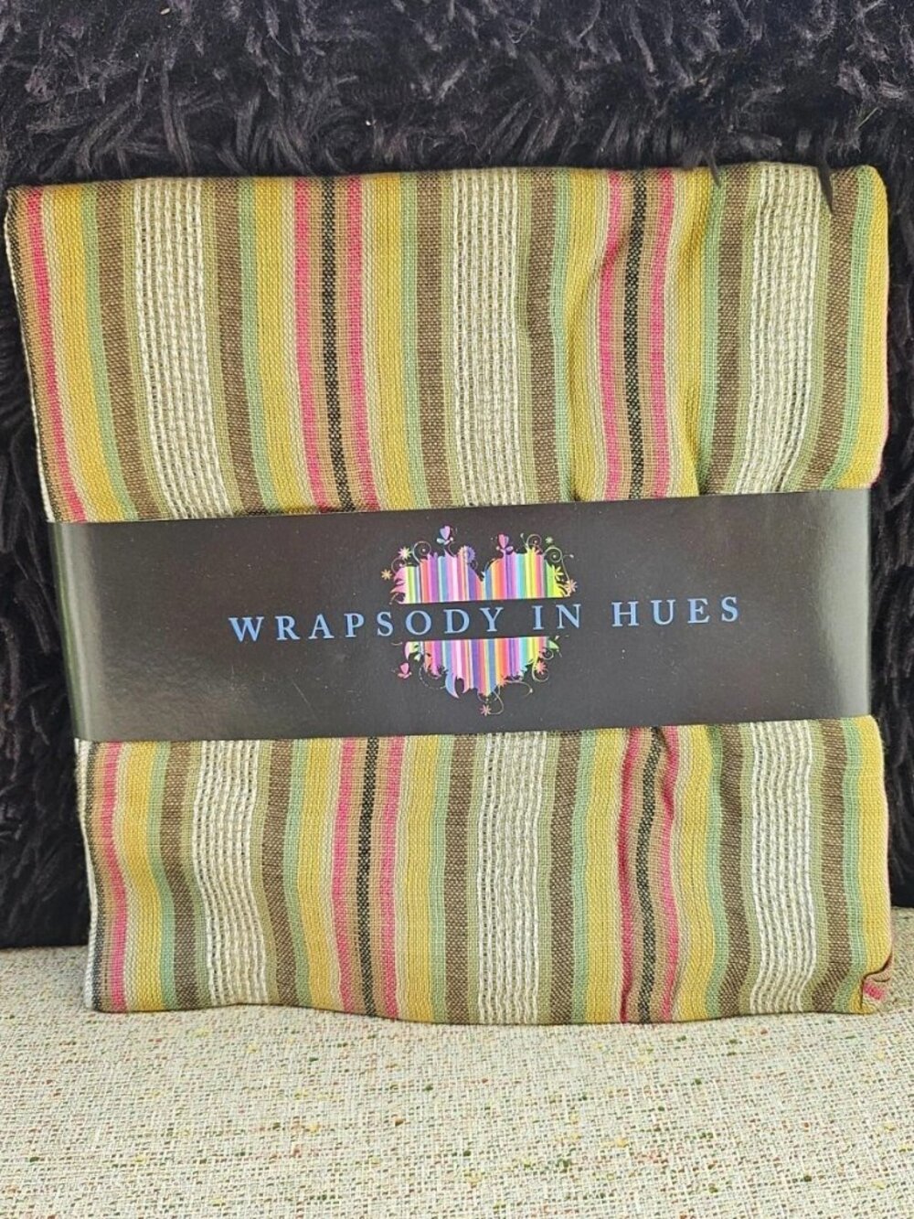 Wrapsody in Hues Scarf Multi Color Stripes Women Scarf NWT - Picture 1 of 10